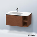 Duravit L-Cube vanity unit with 1 pull-out compartment and 1 rack element, with interior system walnut