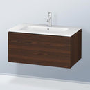 Duravit L-Cube vanity unit with 1 pull-out compartment, with interior system in maple