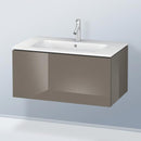 Duravit L-Cube vanity unit with 1 pull-out compartment, with interior system walnut
