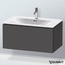 Duravit L-Cube vanity unit with 1 pull-out compartment, with interior system in maple