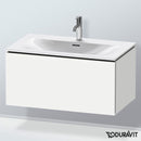Duravit L-Cube vanity unit with 1 pull-out compartment, with interior system in maple