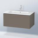 Duravit L-Cube vanity unit with 1 pull-out compartment, with interior system walnut