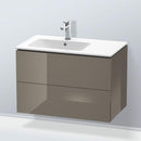 Duravit L-Cube vanity unit with 2 pull-out compartments, with interior system in maple