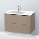 Duravit L-Cube vanity unit with 2 pull-out compartments, with interior system in maple