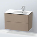 Duravit L-Cube vanity unit with 2 pull-out compartments, with interior system in maple