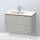 Duravit L-Cube vanity unit with 2 pull-out compartments, with interior system in maple