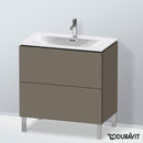 Duravit L-Cube vanity unit with 2 pull-out compartments, with interior system walnut
