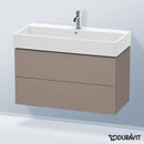 Duravit L-Cube vanity unit with 2 pull-out compartments, with interior system in maple