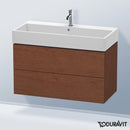 Duravit L-Cube vanity unit with 2 pull-out compartments, with interior system walnut