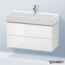 Duravit L-Cube vanity unit with 2 pull-out compartments, with interior system in maple