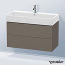 Duravit L-Cube vanity unit with 2 pull-out compartments, with interior system in maple
