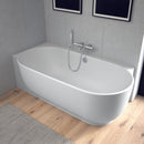Duravit Luv corner bath with panelling