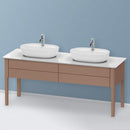 Duravit Luv vanity unit for countertop, with 2 pull-out compartments silk