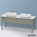 Duravit Luv vanity unit for countertop, with 2 pull-out compartments silk