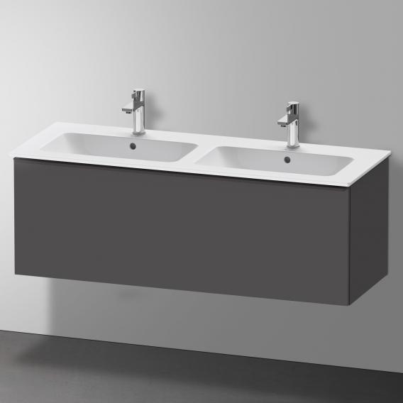 Duravit ME by Starck double washbasin with D-Neo vanity unit with 1 pull-out compartment