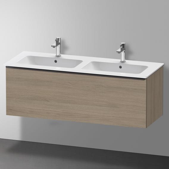 Duravit ME by Starck double washbasin with D-Neo vanity unit with 1 pull-out compartment