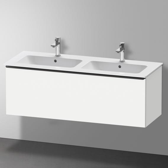 Starck 的 Duravit ME 雙洗臉盆，配有 D-Neo 梳妝台和 1 個拉出式隔層