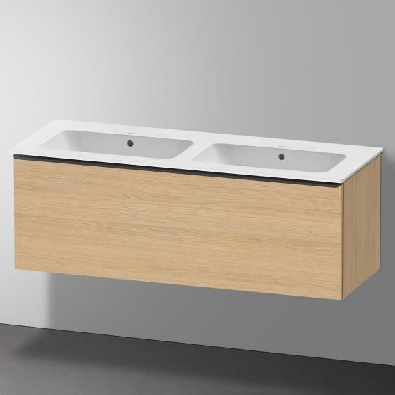 Duravit ME by Starck double washbasin with D-Neo vanity unit with 1 pull-out compartment