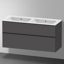 Duravit ME by Starck double washbasin with D-Neo vanity unit with 2 pull-out compartments