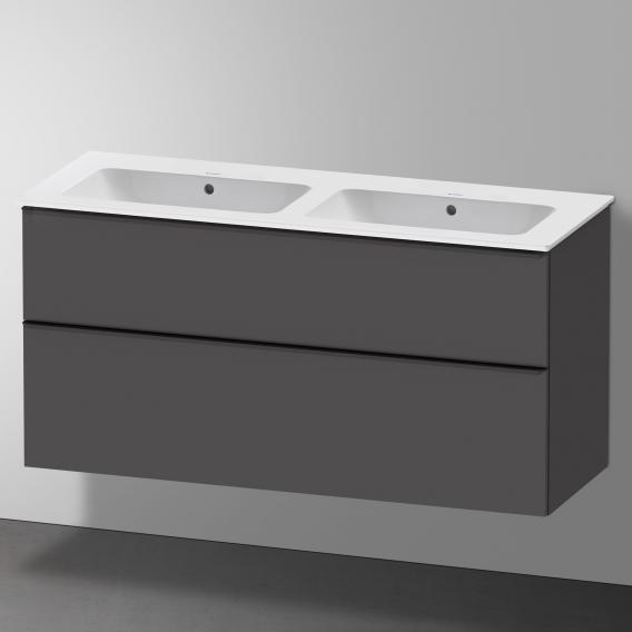 Duravit ME by Starck double washbasin with D-Neo vanity unit with 2 pull-out compartments