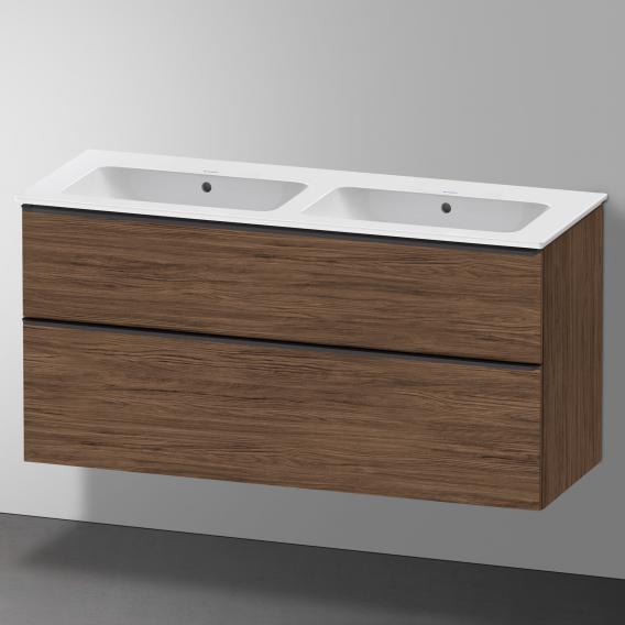 Duravit ME by Starck double washbasin with D-Neo vanity unit with 2 pull-out compartments