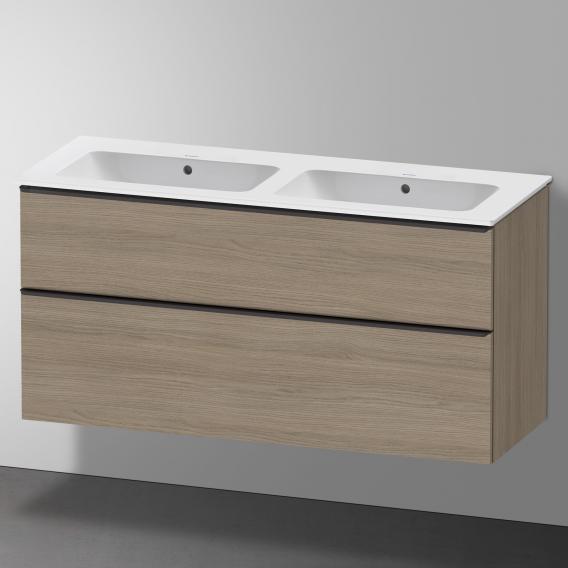 Duravit ME by Starck double washbasin with D-Neo vanity unit with 2 pull-out compartments