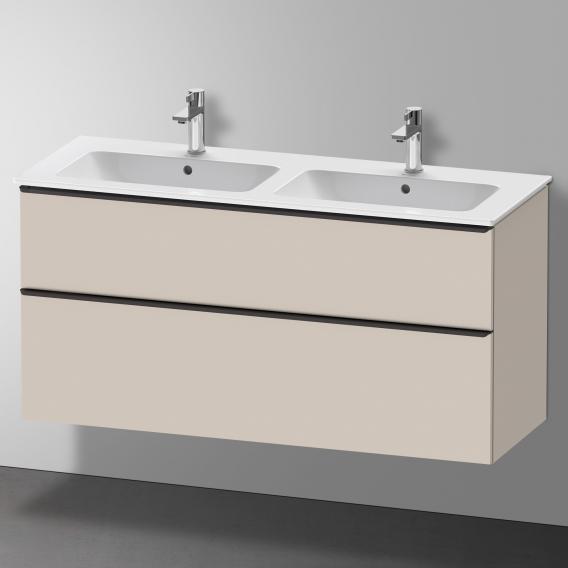 Duravit ME by Starck double washbasin with D-Neo vanity unit with 2 pull-out compartments