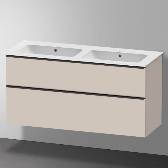 Duravit ME by Starck double washbasin with D-Neo vanity unit with 2 pull-out compartments