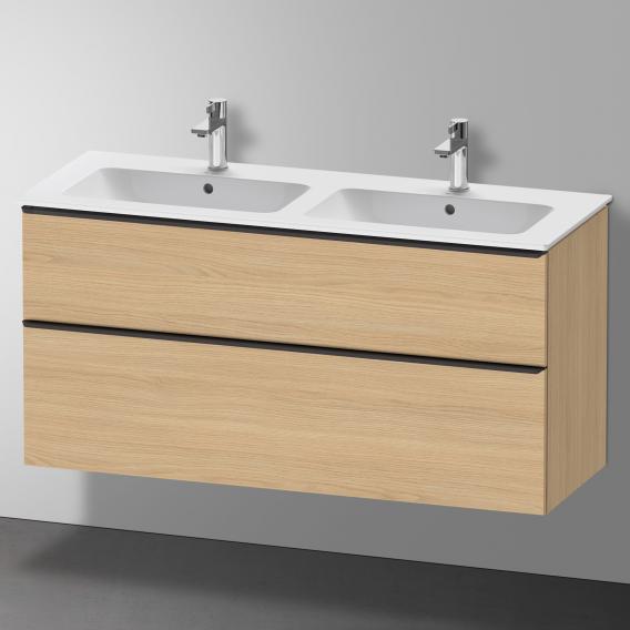 Duravit ME by Starck double washbasin with D-Neo vanity unit with 2 pull-out compartments