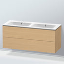 Duravit ME by Starck 雙洗臉盆，配有 L-Cube 梳妝台和 2 個拉出式隔間