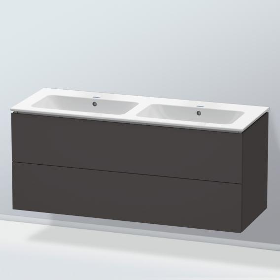 Duravit ME by Starck double washbasin with L-Cube vanity unit with 2 pull-out compartments