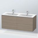 Duravit ME by Starck double washbasin with L-Cube vanity unit with 4 pull-out compartments