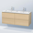 Duravit ME by Starck double washbasin with L-Cube vanity unit with 4 pull-out compartments