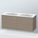 Duravit ME by Starck double washbasin with L-Cube vanity unit with 4 pull-out compartments