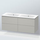 Duravit ME by Starck double washbasin with L-Cube vanity unit with 4 pull-out compartments
