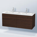 Duravit ME by Starck double washbasin with L-Cube vanity unit with 4 pull-out compartments