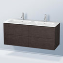 Duravit ME by Starck double washbasin with L-Cube vanity unit with 4 pull-out compartments