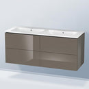 Duravit ME by Starck double washbasin with L-Cube vanity unit with 4 pull-out compartments