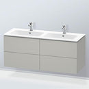 Duravit ME by Starck double washbasin with L-Cube vanity unit with 4 pull-out compartments