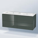 Duravit ME by Starck double washbasin with L-Cube vanity unit with 4 pull-out compartments
