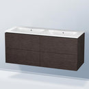 Duravit ME by Starck double washbasin with L-Cube vanity unit with 4 pull-out compartments
