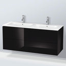 Duravit ME by Starck double washbasin with L-Cube vanity unit with 4 pull-out compartments