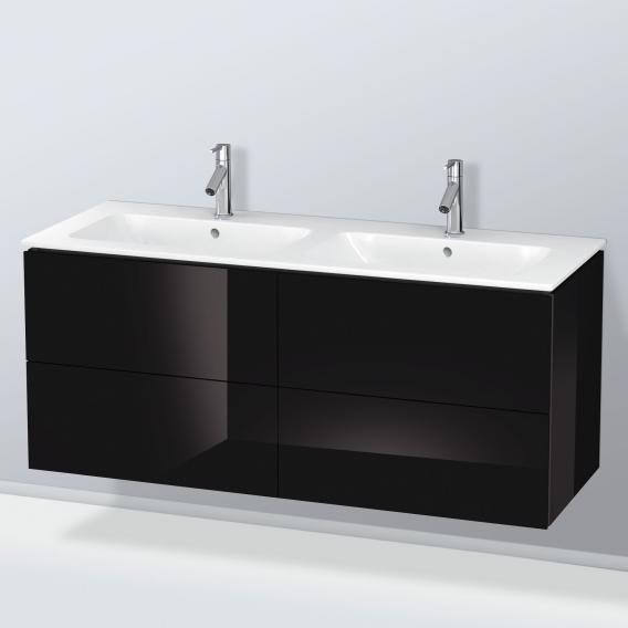 Duravit ME by Starck 雙洗臉盆，配有 L-Cube 梳妝台，附 4 個拉出式隔間