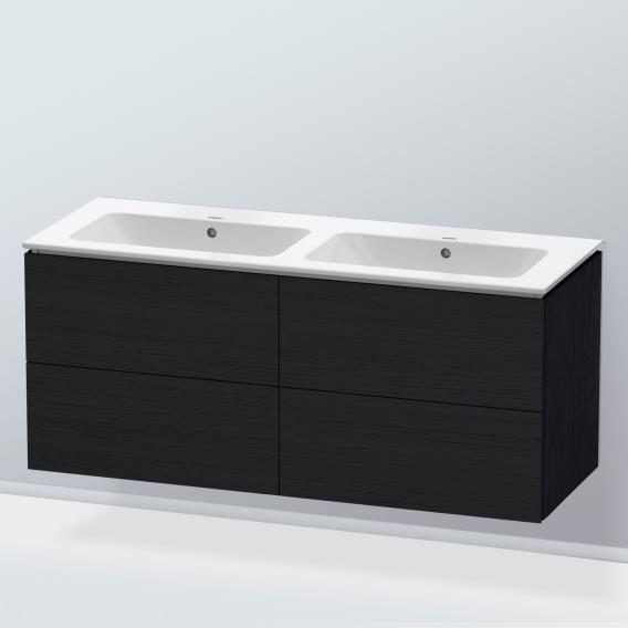 Duravit ME by Starck 雙洗臉盆，配有 L-Cube 梳妝台，附 4 個拉出式隔間