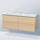 Duravit ME by Starck double washbasin with L-Cube vanity unit with 4 pull-out compartments