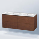 Duravit ME by Starck double washbasin with L-Cube vanity unit with 4 pull-out compartments