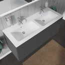 Duravit ME by Starck double washbasin with L-Cube vanity unit with 4 pull-out compartments