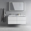 Duravit ME by Starck double washbasin with L-Cube vanity unit with 4 pull-out compartments