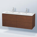 Duravit ME by Starck double washbasin with L-Cube vanity unit with 4 pull-out compartments