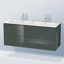 Duravit ME by Starck double washbasin with L-Cube vanity unit with 4 pull-out compartments